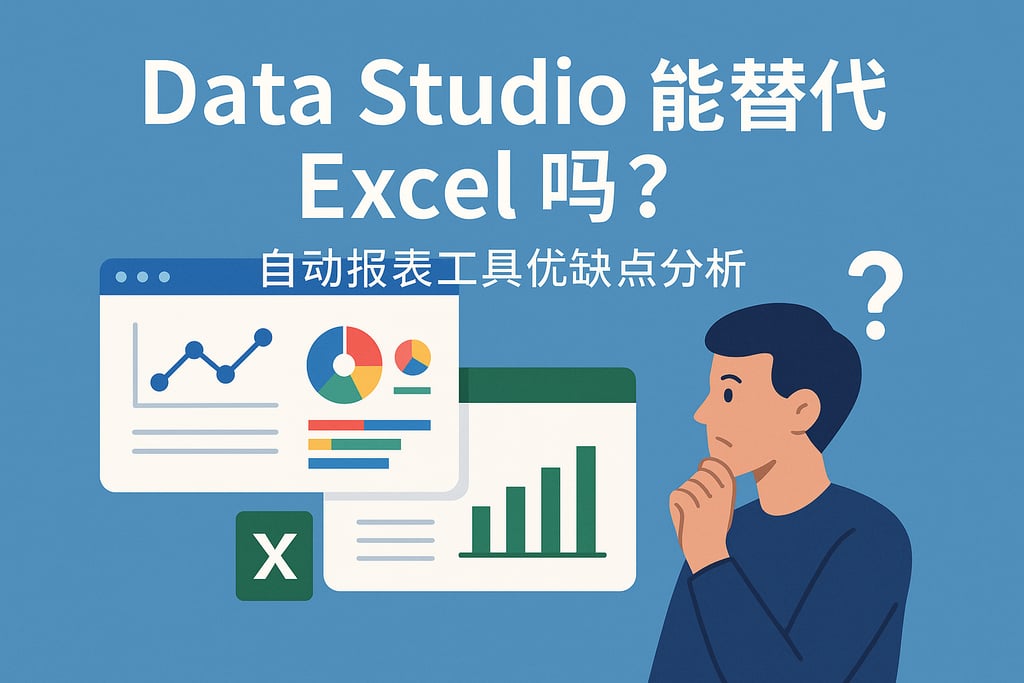 Data Studio能替代Excel吗？自动报表工具优缺点分析